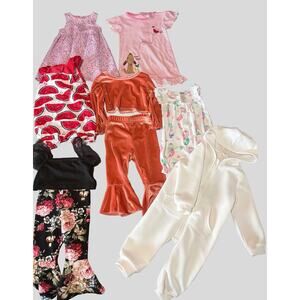 6 Month Baby Girl Clothes Bundle Mixed Brands Dresses Outfit Set 9 Piece Lot